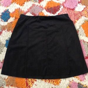 Liberty Garden for Free People faux suede skirt
